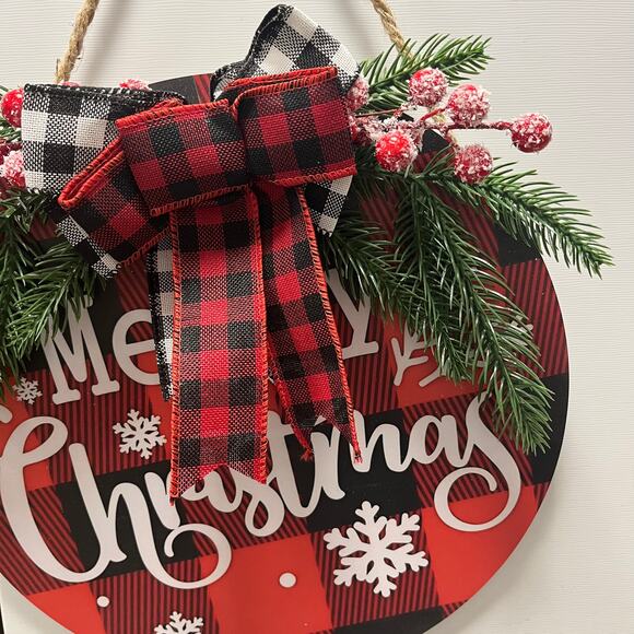 Christmas Hanging Sign - Welcome Door Plaque | Holiday Christmas Decoration - Picture 8 of 8